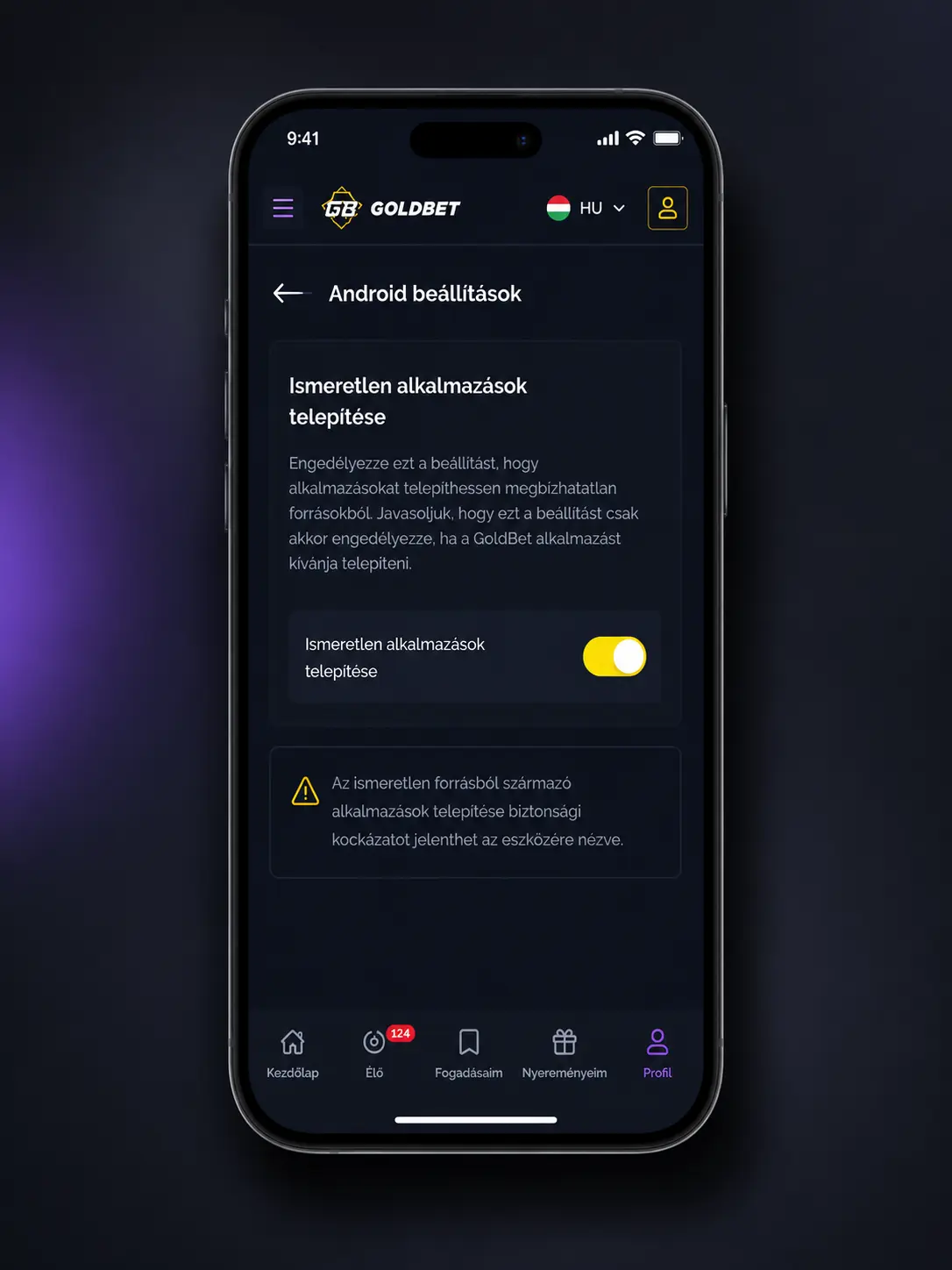 Android ismeretlen alkalmazások telepítése beállítás