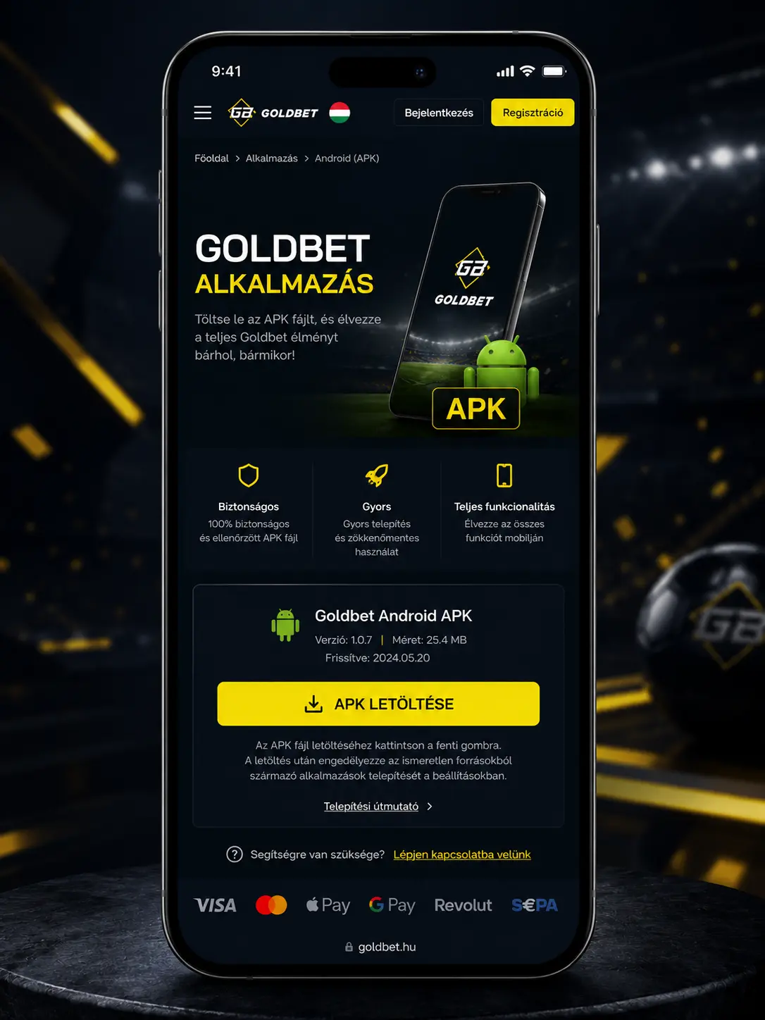 Goldbet APK letöltési oldal
