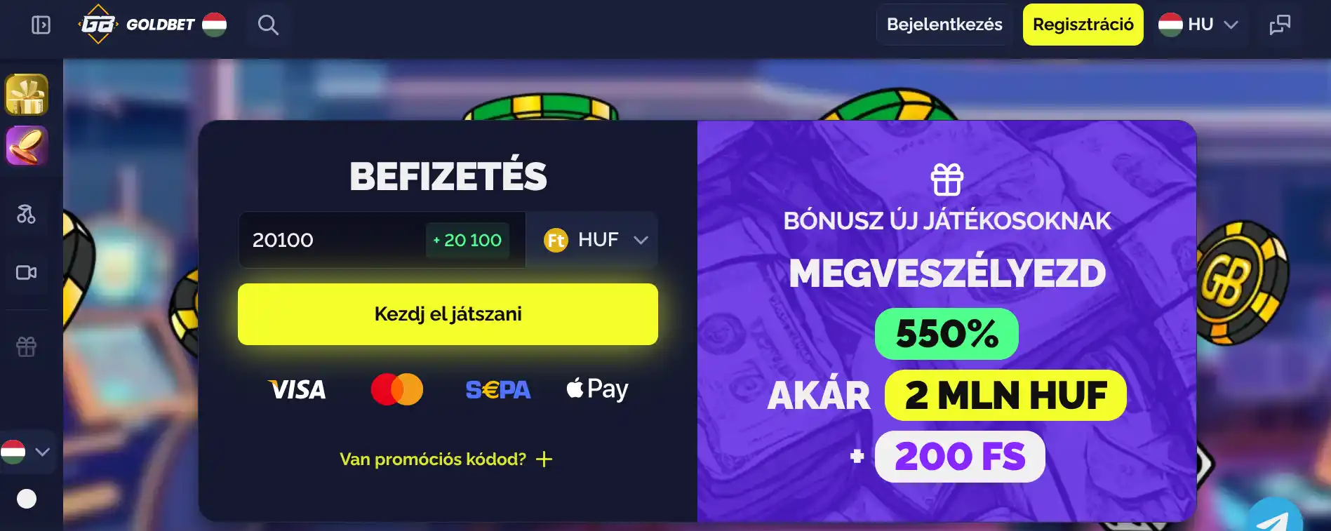 Goldbet főoldal