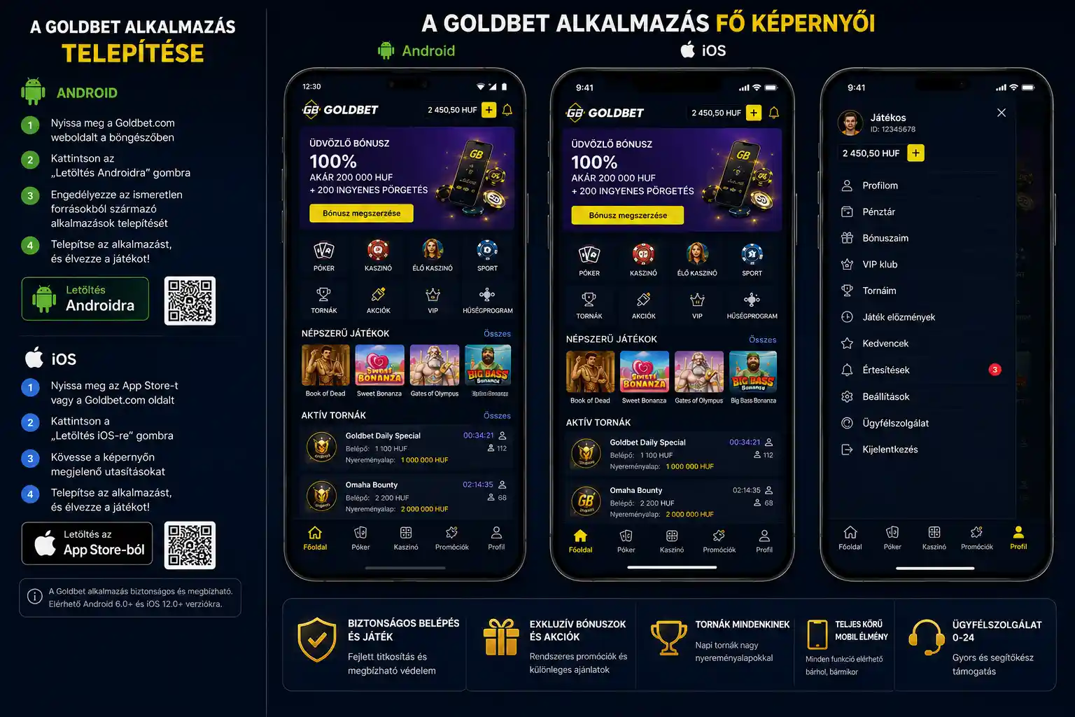 Goldbet mobilalkalmazás Android és iOS